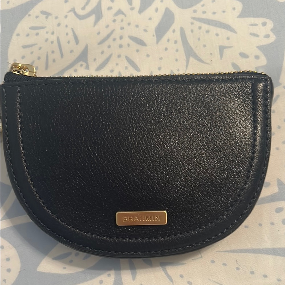 Navy brahmin change purse